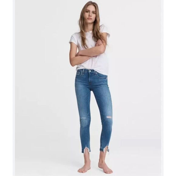 Rag & Bone Cate Mid-Rise Skinny Ankle Hazy Daze‎ Size 26 - Picture 1 of 12